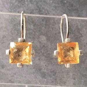 Sterling Silver and Citrine Earrings